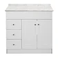 Mueble de Baño Blanco con Cubierta Postformado Blanco 80X47 cm - Miniatura 1