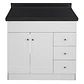 Mueble de Baño Blanco con Cubierta Postformado Negro 100X47 cm - Miniatura 1