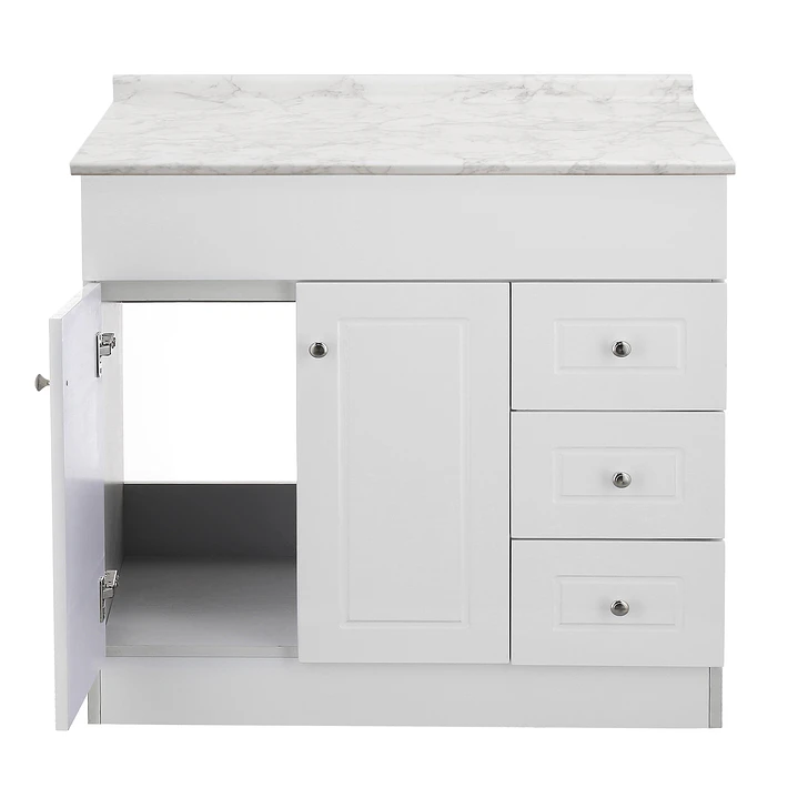 Mueble de Baño Blanco con Cubierta Postformado Blanco 100X47 cm 2