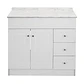 Mueble de Baño Blanco con Cubierta Postformado Blanco 100X47 cm - Miniatura 1