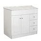 Mueble de Baño Blanco con Cubierta Postformado Blanco 100X47 cm - Miniatura 3