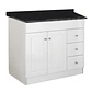 Mueble de Baño Blanco con Cubierta Postformado Negro 120X47 cm - Miniatura 3