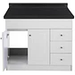 Mueble de Baño Blanco con Cubierta Postformado Negro 120X47 cm - Miniatura 2