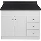Mueble de Baño Blanco con Cubierta Postformado Negro 120X47 cm - Miniatura 1