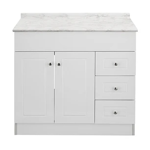 Mueble de Baño Blanco con Cubierta Postformado Blanco 120X47 cm