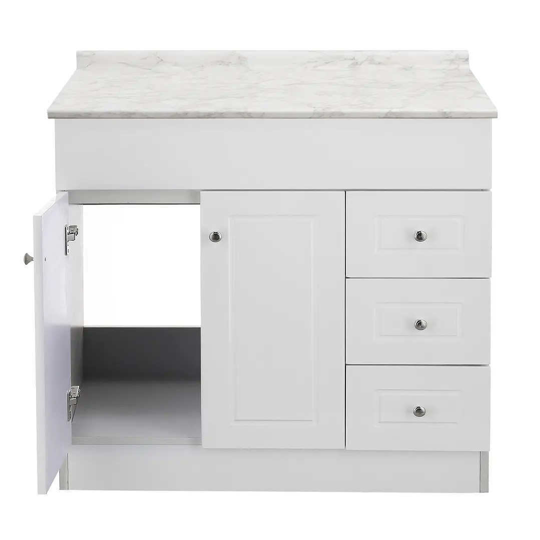 Mueble de Baño Blanco con Cubierta Postformado Blanco 120X47 cm 2