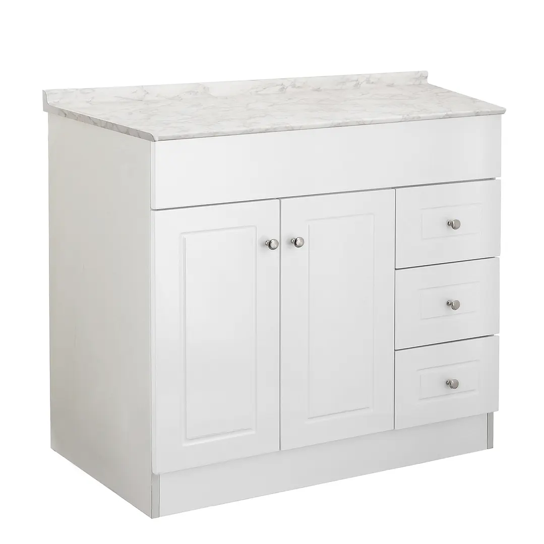 Mueble de Baño Blanco con Cubierta Postformado Blanco 120X47 cm 3