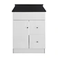 Mueble de Baño Blanco con Cubierta Postformado Negro 60X40 cm - Miniatura 1