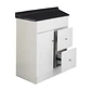 Mueble de Baño Blanco con Cubierta Postformado Negro 60X40 cm - Miniatura 3