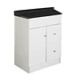 Mueble de Baño Blanco con Cubierta Postformado Negro 60X40 cm - Miniatura 4