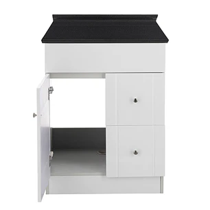 Mueble de Baño Blanco con Cubierta Postformado Negro 60X40 cm