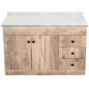 Mueble de Baño Wood con Cubierta Postformado Blanco 120X47 cm