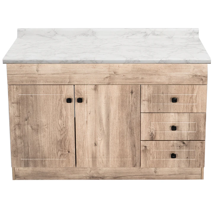 Mueble de Baño Wood con Cubierta Postformado Blanco 120X47 cm 1