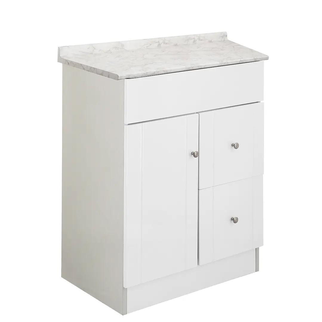 Mueble de Baño Blanco con Cubierta Postformado Blanco 60X40 cm 3