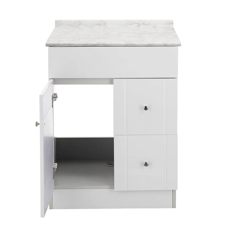 Mueble de Baño Blanco con Cubierta Postformado Blanco 60X40 cm 2