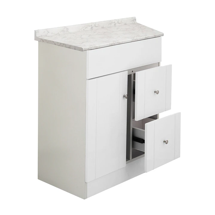Mueble de Baño Blanco con Cubierta Postformado Blanco 60X40 cm 4