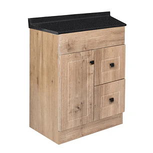 Mueble de Baño Wood con Cubierta Postformado Negro 60X40 cm