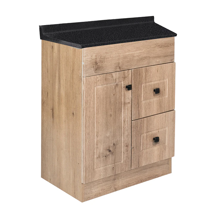Mueble de Baño Wood con Cubierta Postformado Negro 60X40 cm 2