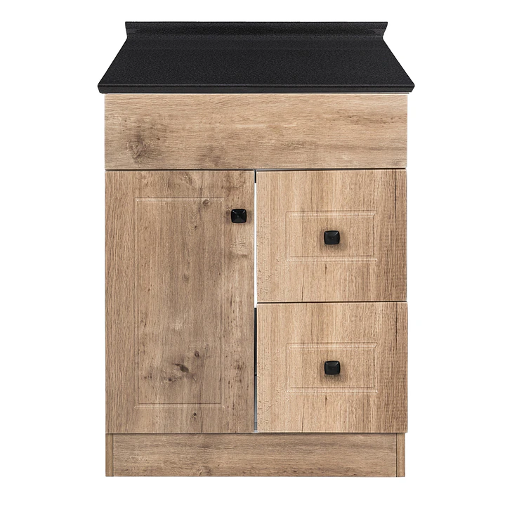 Mueble de Baño Wood con Cubierta Postformado Negro 60X40 cm 1