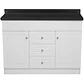 Mueble de Baño Blanco con Cubierta Postformado Negro 120X47 cm - Miniatura 1