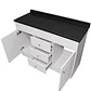 Mueble de Baño Blanco con Cubierta Postformado Negro 120X47 cm - Miniatura 3