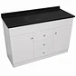 Mueble de Baño Blanco con Cubierta Postformado Negro 120X47 cm - Miniatura 2