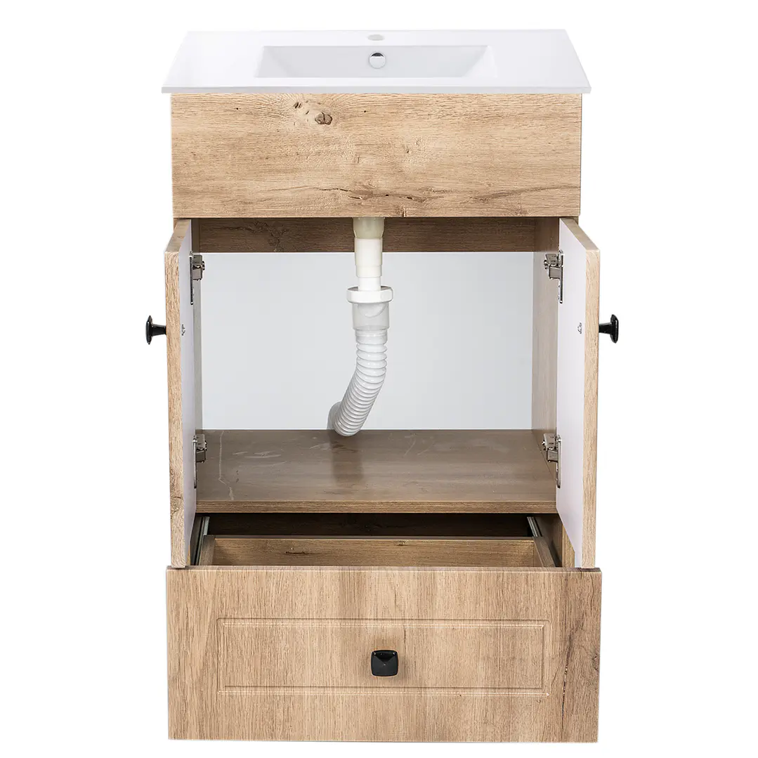 Mueble de Baño Wood con Cubierta Postformado Blanco 50X40 cm 2