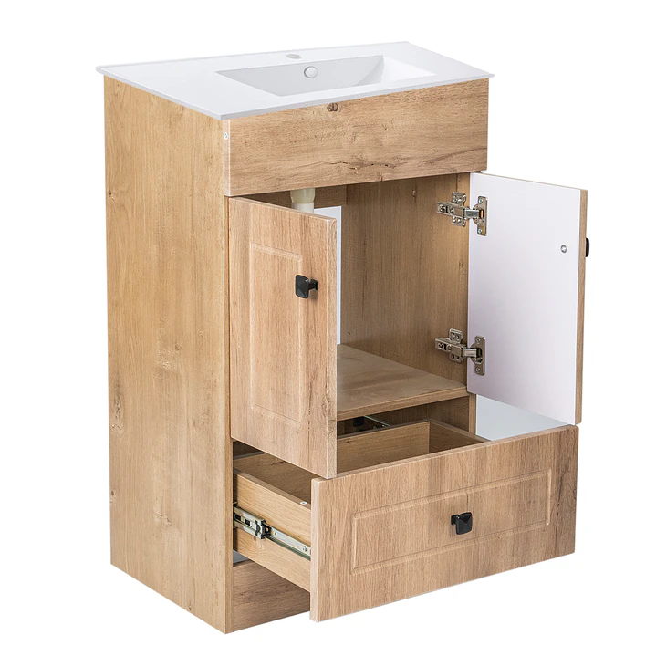 Mueble de Baño Wood con Cubierta Postformado Blanco 50X40 cm 4