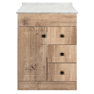 Mueble de Baño Wood 3C con Cubierta Postformado Blanco 60X47 cm