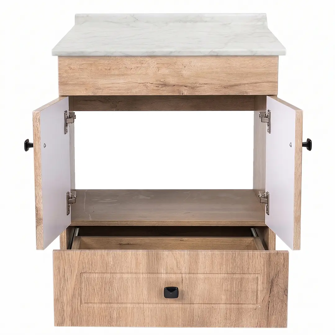 Mueble de Baño Wood 2P con Cubierta Postformado Blanco 60X47 cm 2