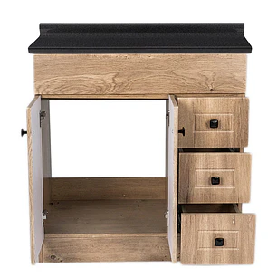 Mueble de Baño Wood con Cubierta Postformado Negro 80X47 cm