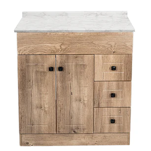 Mueble de Baño Wood con Cubierta Postformado Blanco 80X47 cm