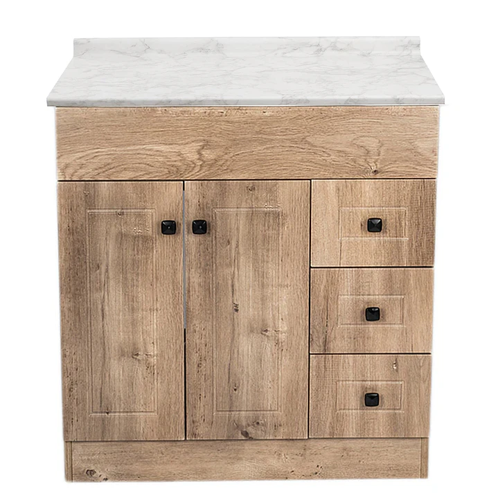 Mueble de Baño Wood con Cubierta Postformado Blanco 80X47 cm 1