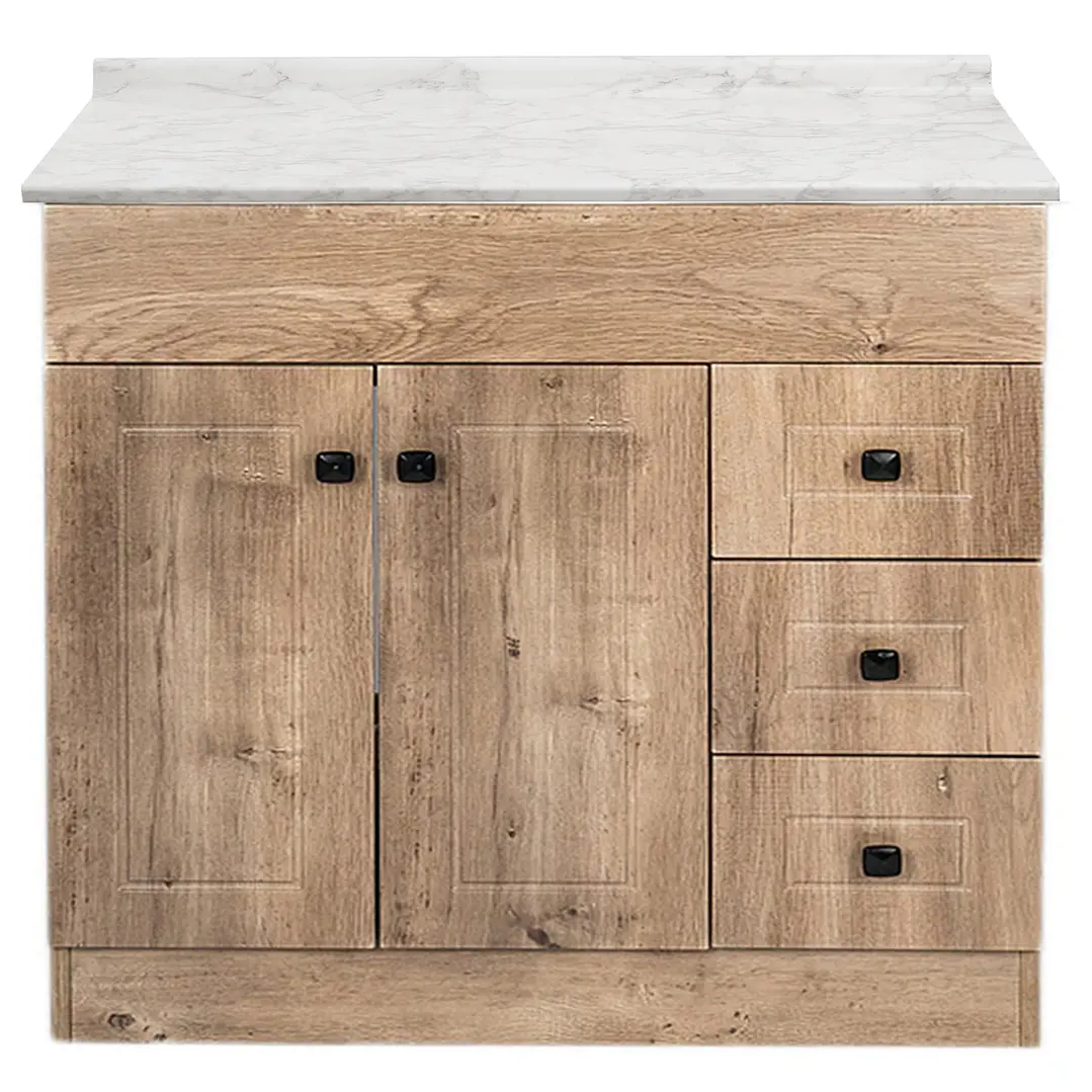 Mueble de Baño Wood con Cubierta Postformado Blanco 100X47 cm 1