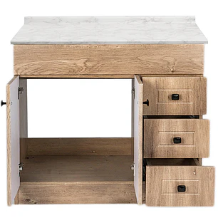 Mueble de Baño Wood con Cubierta Postformado Blanco 100X47 cm