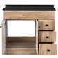 Mueble de Baño Wood con Cubierta Postformado Negro 120X47 cm - Miniatura 4