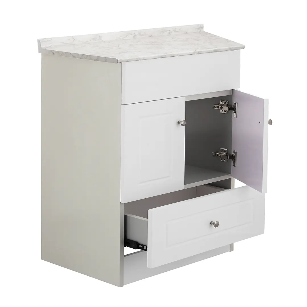 Mueble de Baño Blanco 2P con Cubierta Postformado Blanco 60X47 cm 4