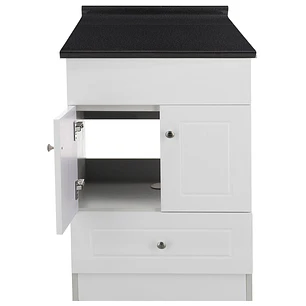 Mueble de Baño Blanco 2P con Cubierta Postformado Negro 60X47 cm