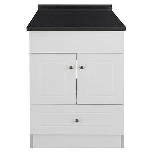 Mueble de Baño Blanco 2P con Cubierta Postformado Negro 60X47 cm