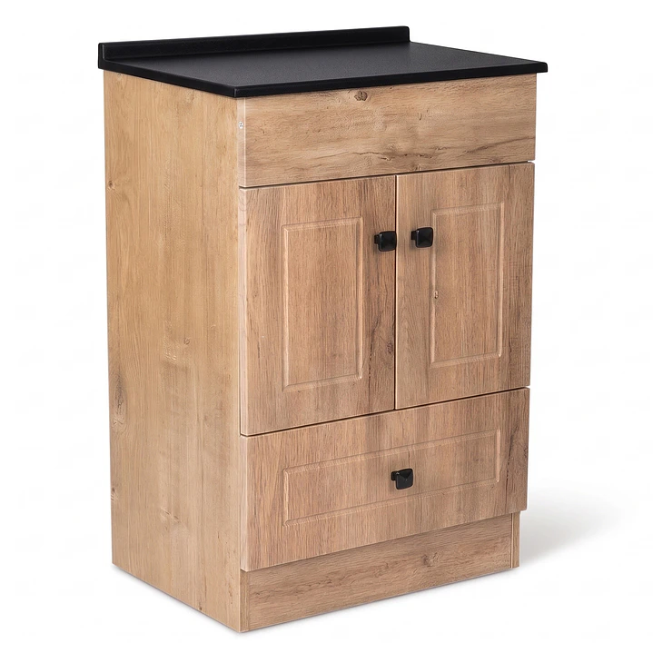 Mueble de Baño Wood 2P con Cubierta Postformado Negro 60X47 cm 3