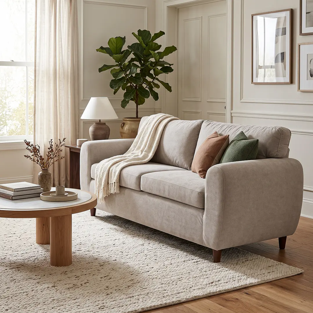 Sofá 3 Cuerpos Stanford 2m Beige 4