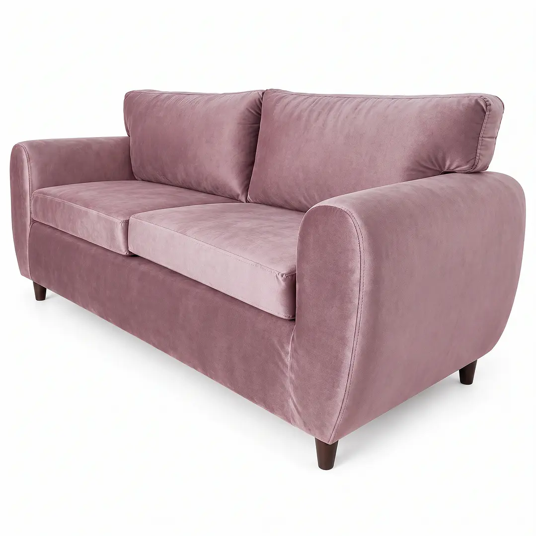 Sofá 3 Cuerpos Stanford 2m Felpa Rosa 8