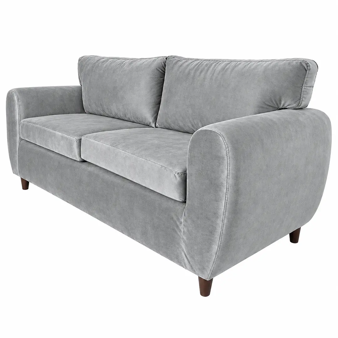 Sofá 3 Cuerpos Stanford 2m Felpa Gris Claro 9