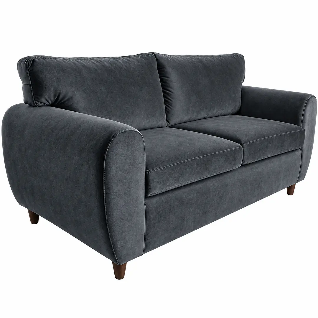 Sofá 3 Cuerpos Stanford 2m Felpa Gris Oscuro 8
