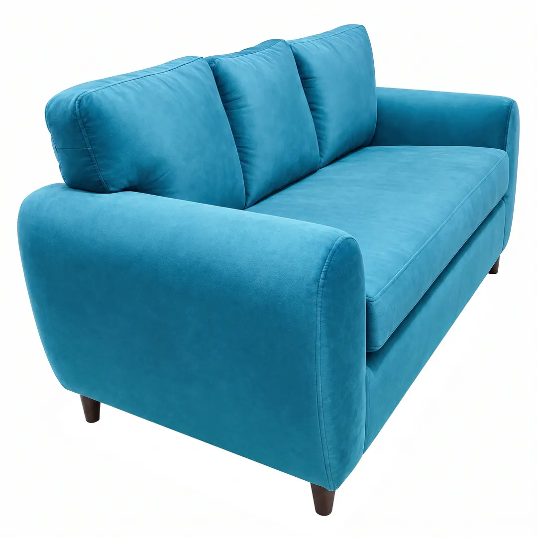 Sofá 2 Cuerpos Stanford 1,8m Felpa Azul Celeste 9