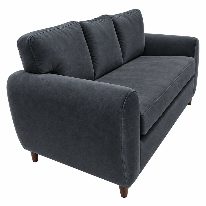 Sofá 2 Cuerpos Stanford 1,8m Felpa Gris Oscuro 10