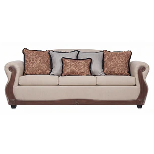 Sofá 3 Cuerpos Charleston Beige Contemporáneo