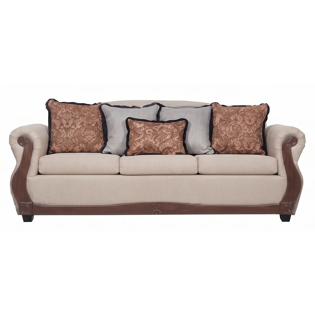Sofá 3 Cuerpos Charleston Beige Contemporáneo 1