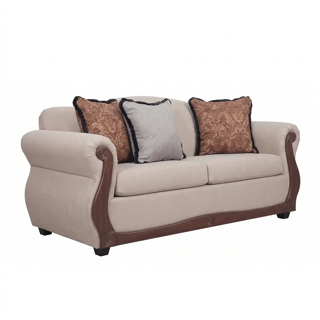 Sofá 2 Cuerpos Charleston Beige Contemporáneo 5