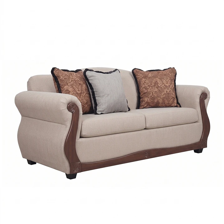 Sofá 2 Cuerpos Charleston Beige Contemporáneo 5